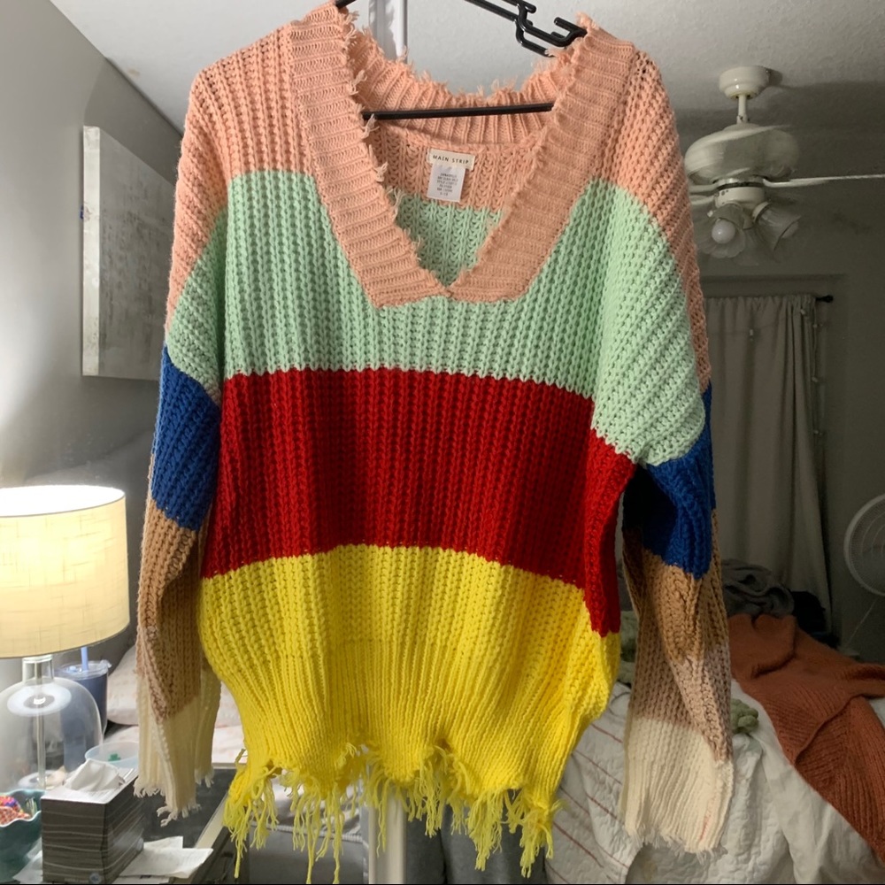 Distressed Knit Sweater!